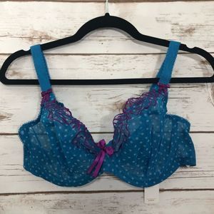 36DD ELOMI Plunge Underwire Betty Floral Bra NWT